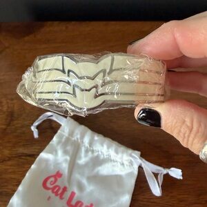 Cat Lady Triple Cat Silhouette Cuff Bracelet